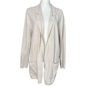 LOFT Waterfall Cardigan 100% Cotton Cream Women’s Size XL